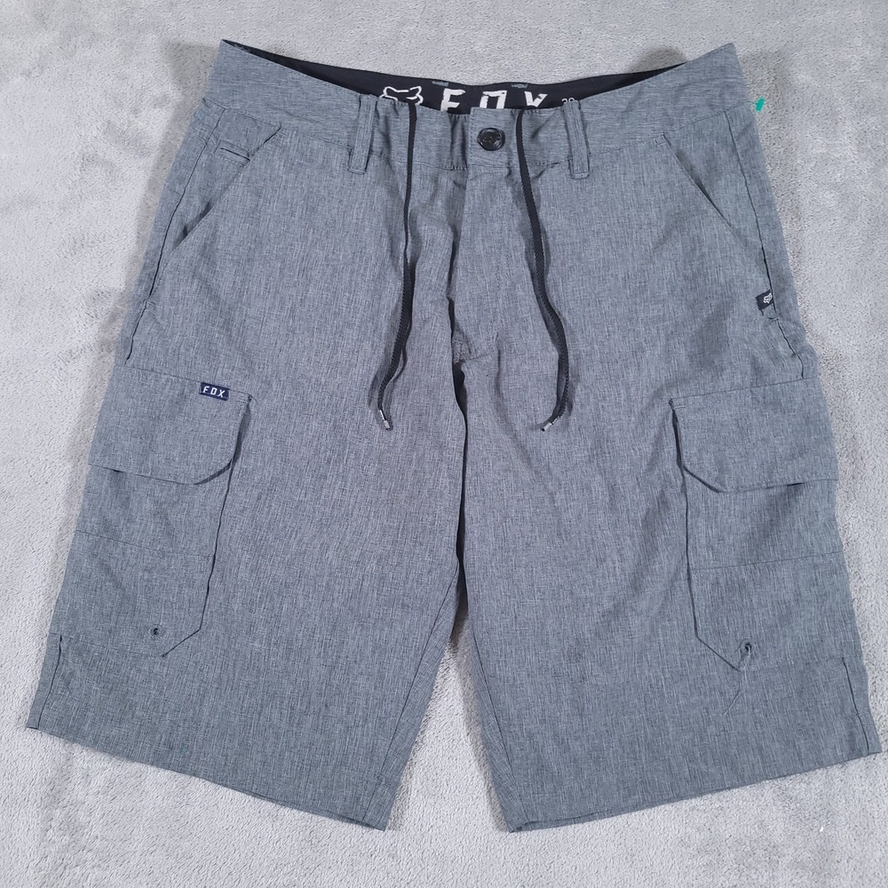 Fox Racing Shorts Mens 30 Grey Cargo Performance Tech Hybrid 11" Inseam